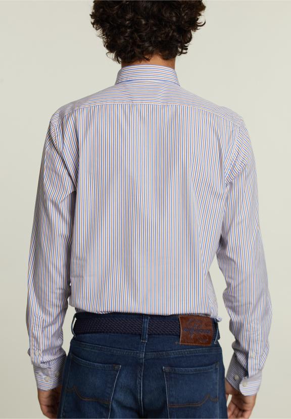 Custom Fit Striped Shirt Multi - Multi