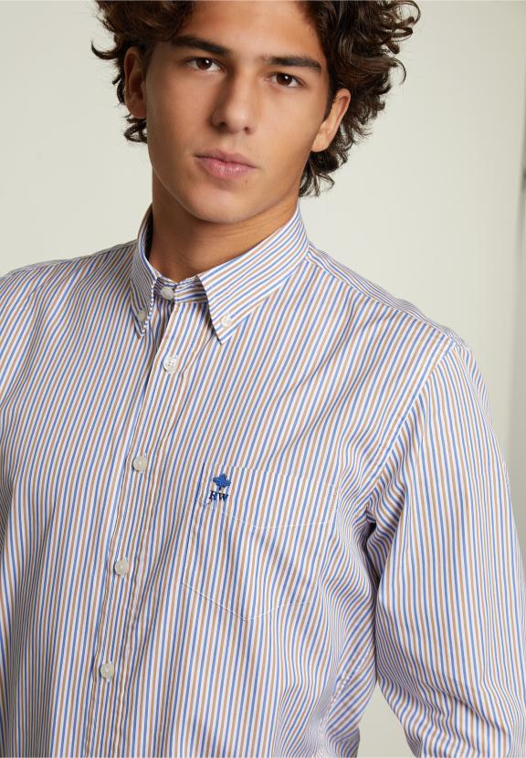 Custom Fit Striped Shirt Multi - Multi