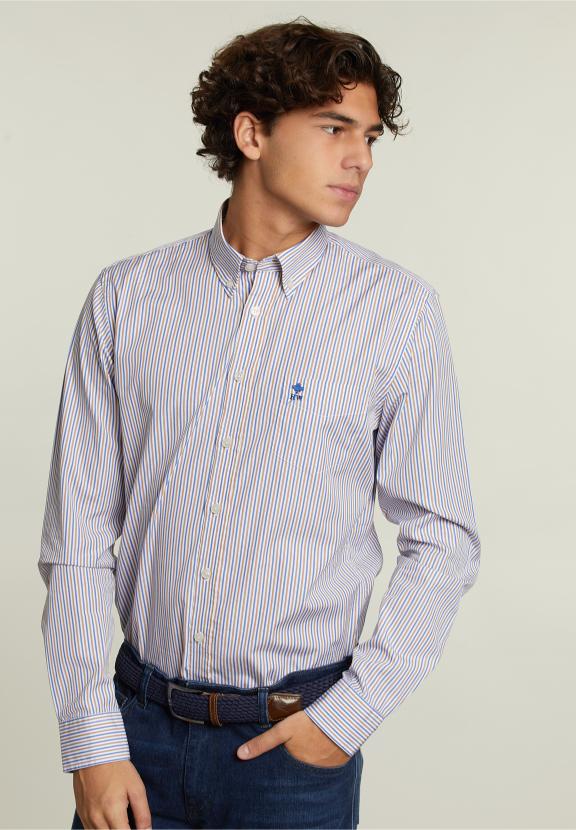 Custom Fit Striped Shirt Multi - Multi