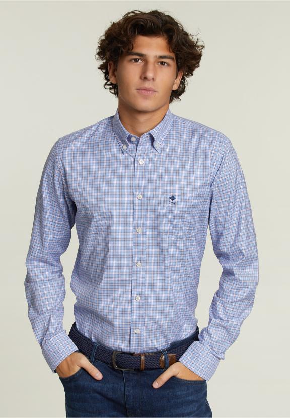 Custom Fit Checked Shit With Pocket Multi - Multi