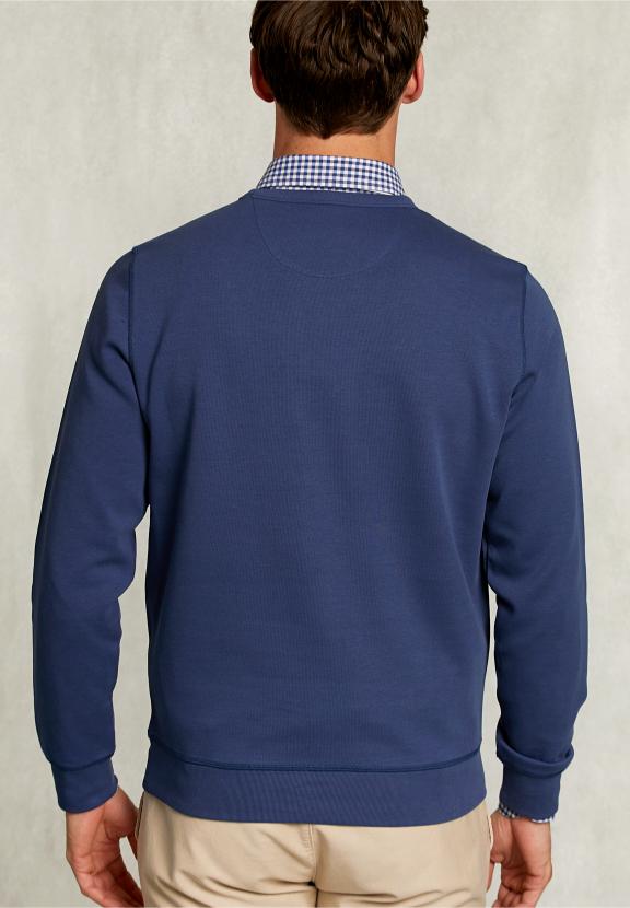 Crew Neck Sweater Dark Blue Jelly Fish - Bleu