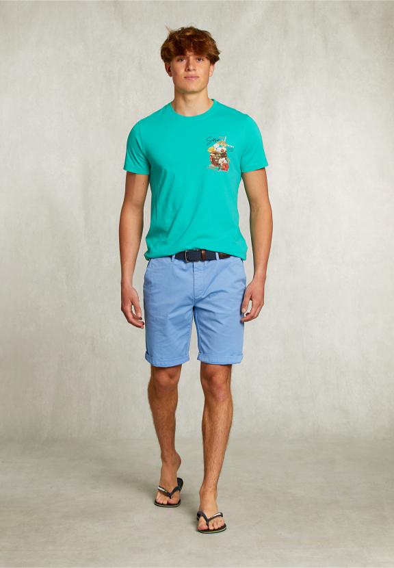 Normal Fit Basic T-Shirt Citrus Mel - Groen