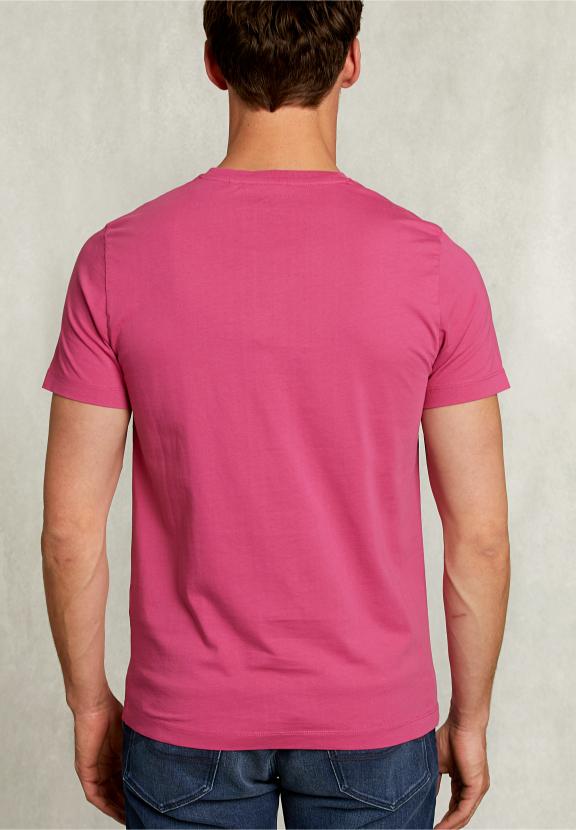 Normal Fit Basic T-Shirt In Amaranth - Roze