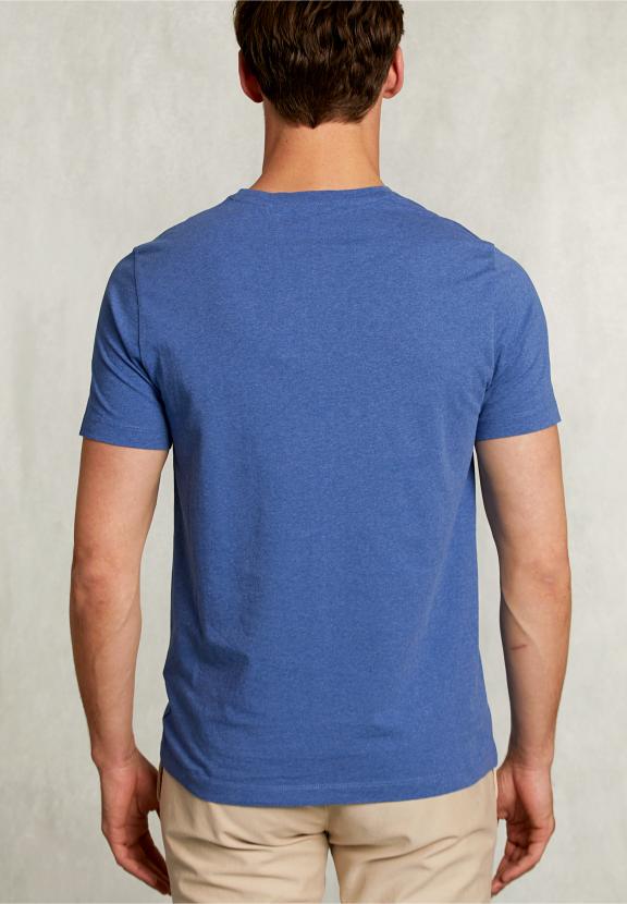 Normal Fit Basic T-Shirt Wallstreet Mel - Bleu