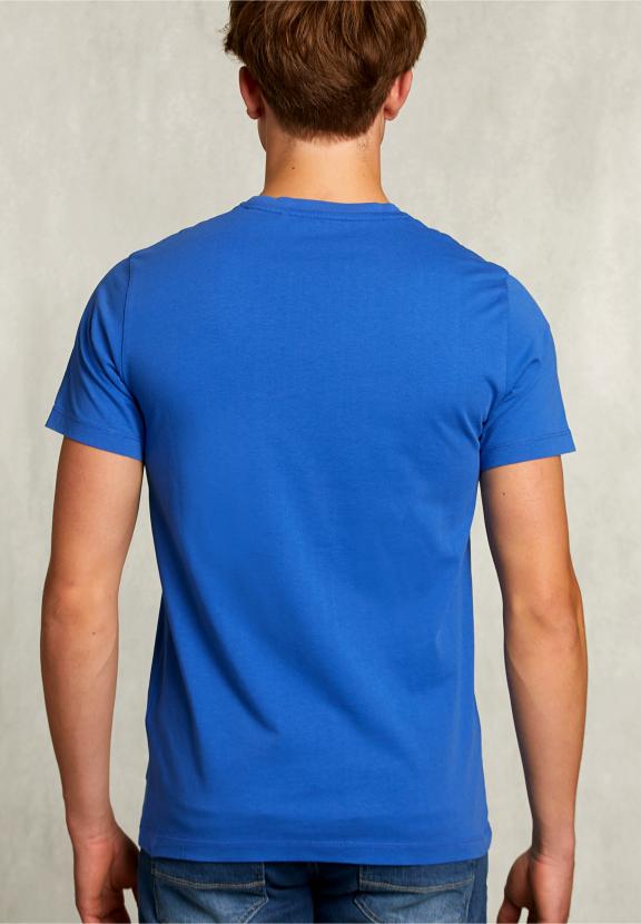 Normal Fit Basic T-Shirt Carribean Blue - Blauw
