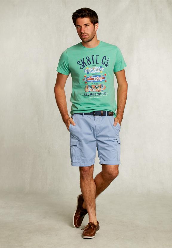 Normal Fit Basic T-Shirt Citrus Mel - Vert