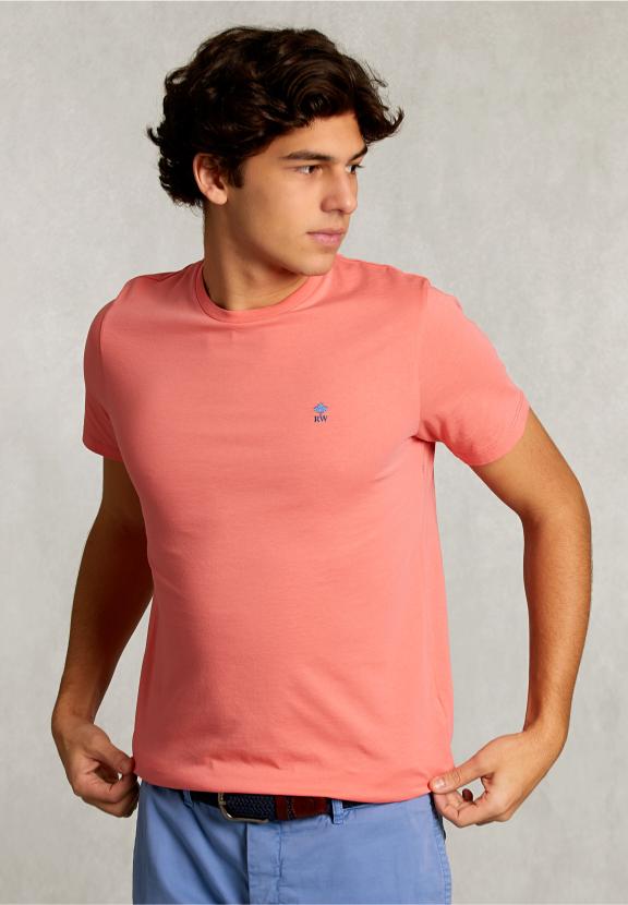 Custom Fit Pima Cotton T-Shirt Bellini - Roze
