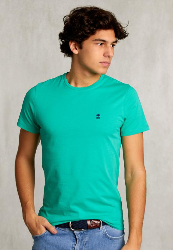 Custom Fit Pima Cotton T-Shirt Moscow Mule - Groen