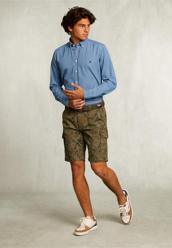 Floral Cargo Short Savanna - Kaki