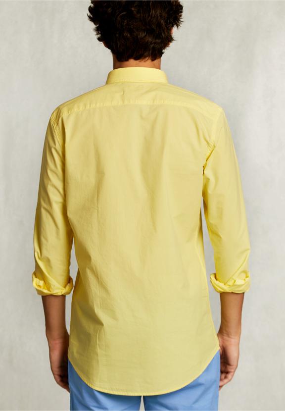 Custom Fit Poplin Shirt Banana - Jaune