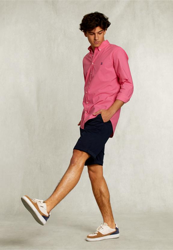 Custom Fit Poplin Shirt Bonheur - Rose