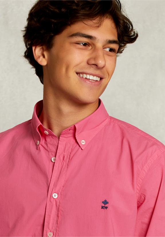 Custom Fit Poplin Shirt Bonheur - Rose