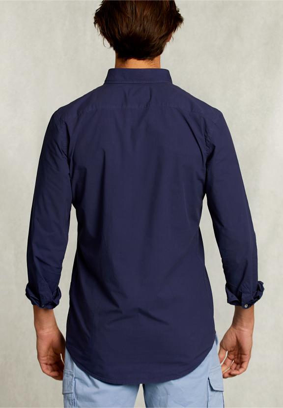 Poplin Shirt Misano Clr Cf Ls - Blauw