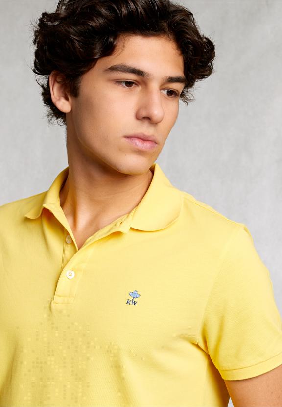 Custom Fit Pima Cotton Polo Butterfly - Jaune