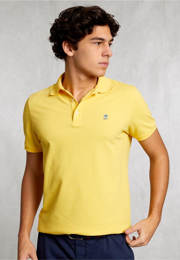 Custom Fit Pima Cotton Polo Butterfly - Jaune
