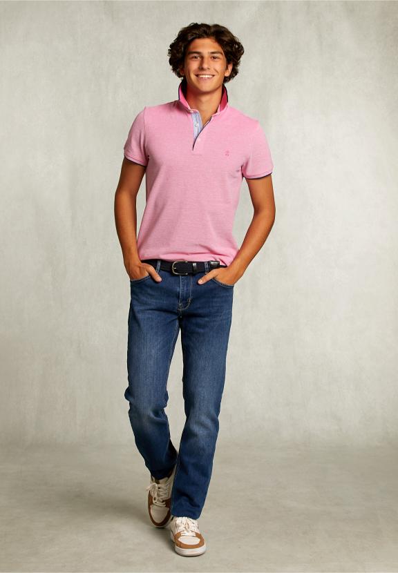 Custom Fit Cotton Polo Amaranth - Rose