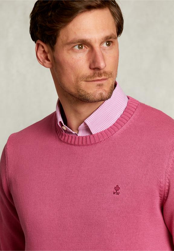 Custom Fit Soft Cotton Sweater Amaranth - Rose