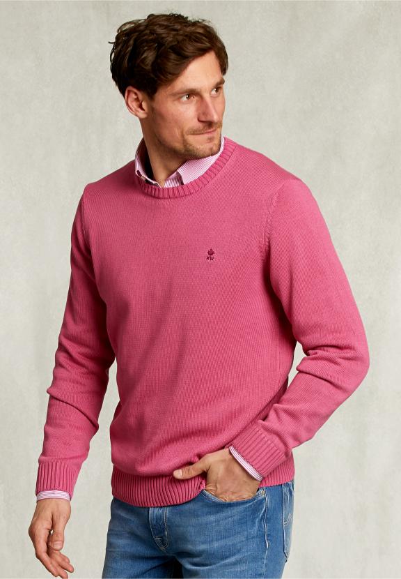 Custom Fit Soft Cotton Sweater Amaranth - Rose