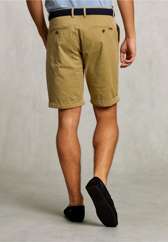 Cotton Chino Short Leek - Khaki