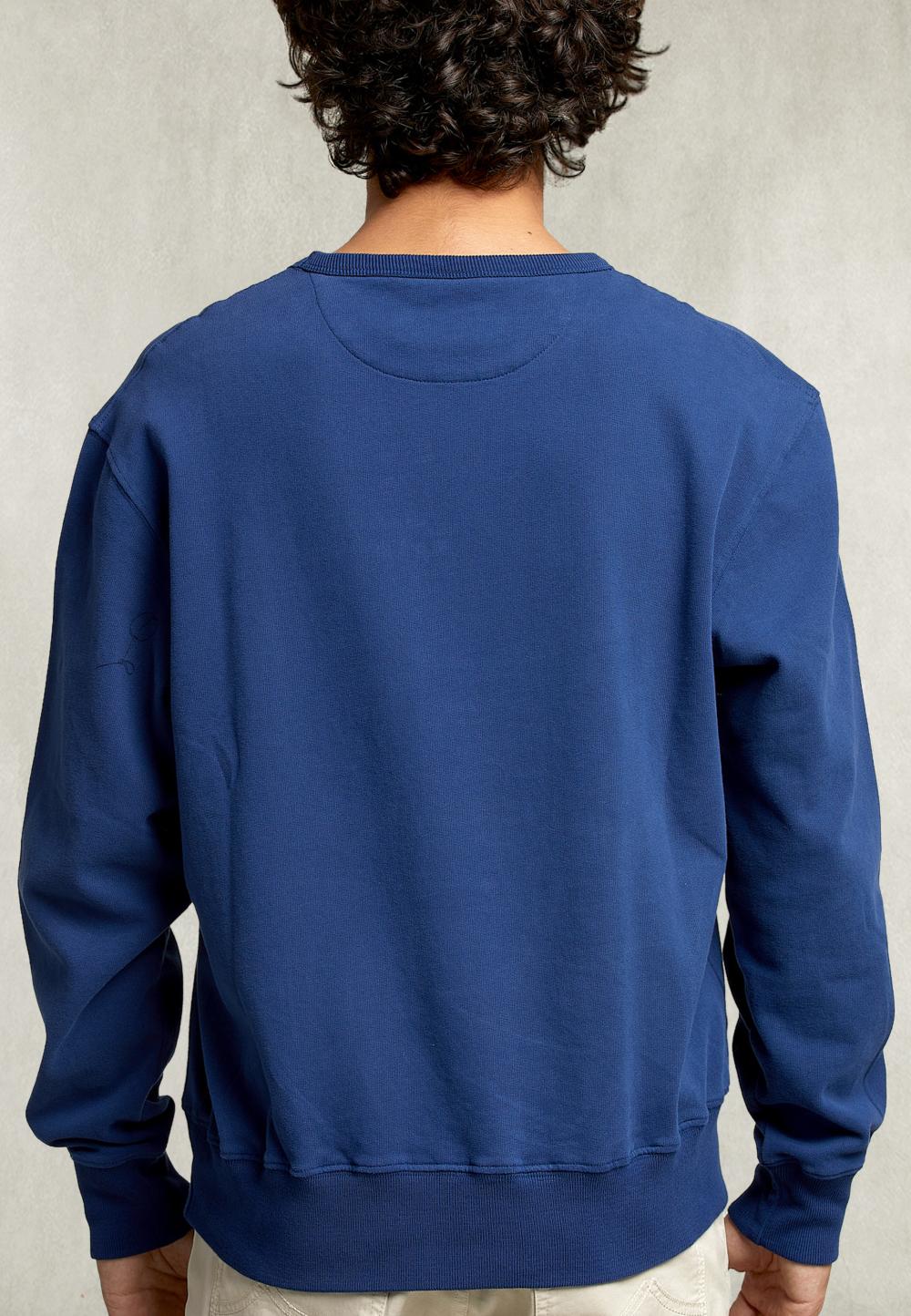 Basic Crew Neck Sweater Oxford Blue - Blauw