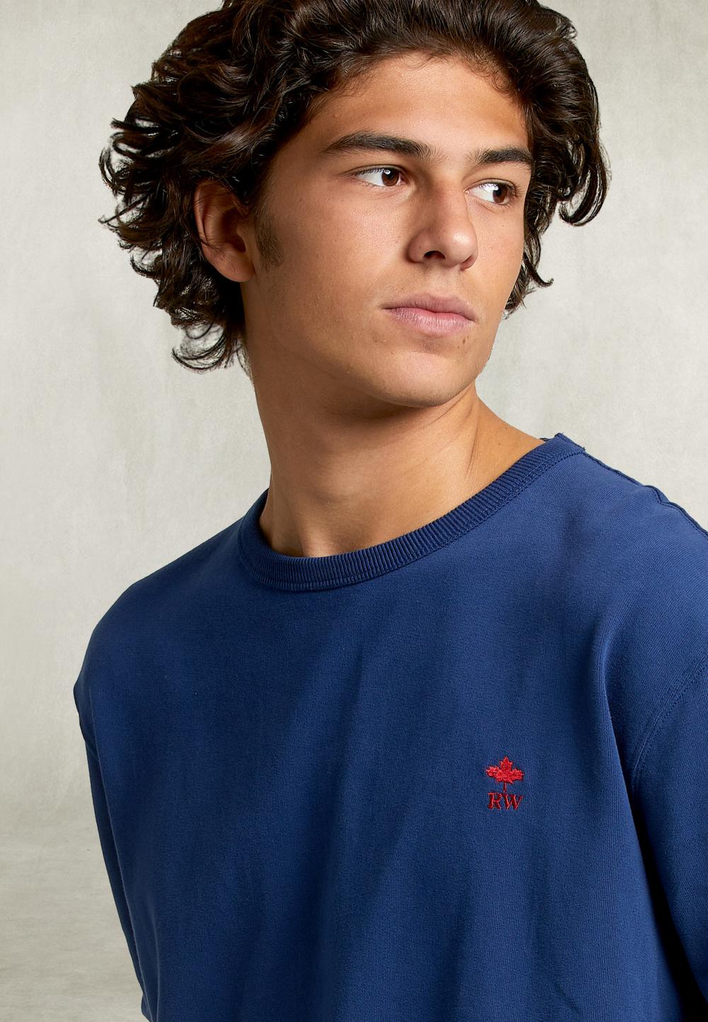 Basic Crew Neck Sweater Oxford Blue - Blauw