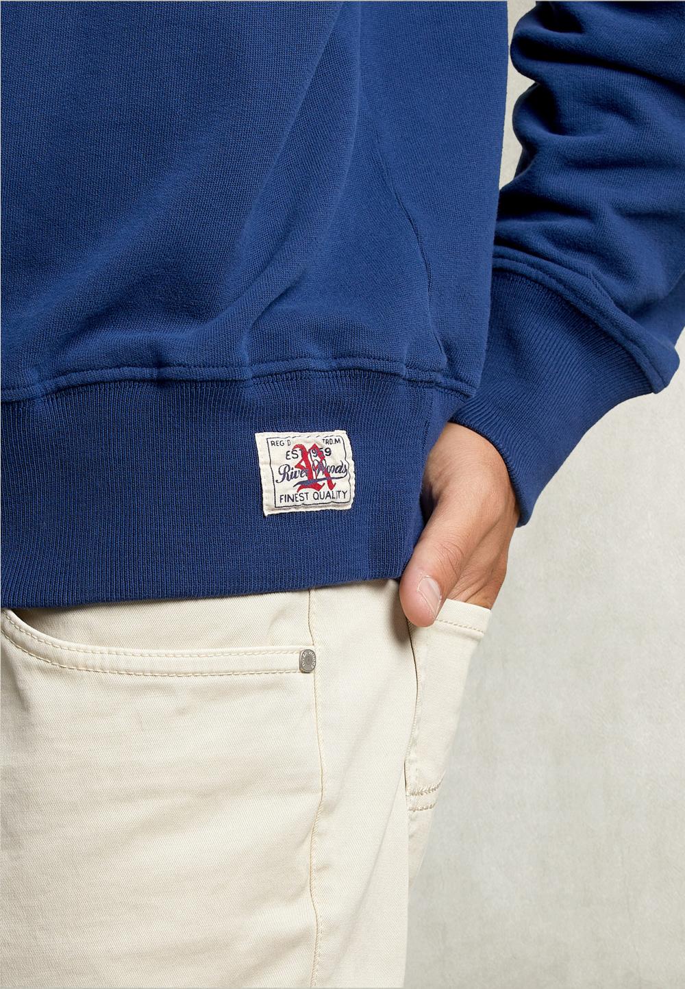 Basic Crew Neck Sweater Oxford Blue - Blauw