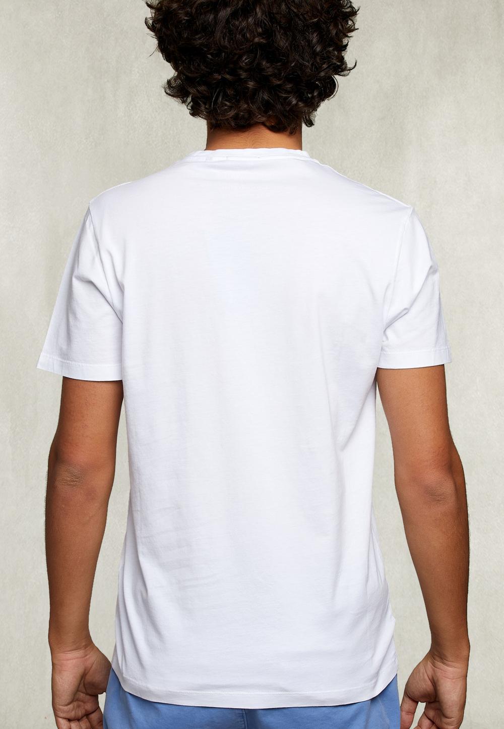 Custom Fit Pima Cotton T-Shirt With Pocket In White - Blanc