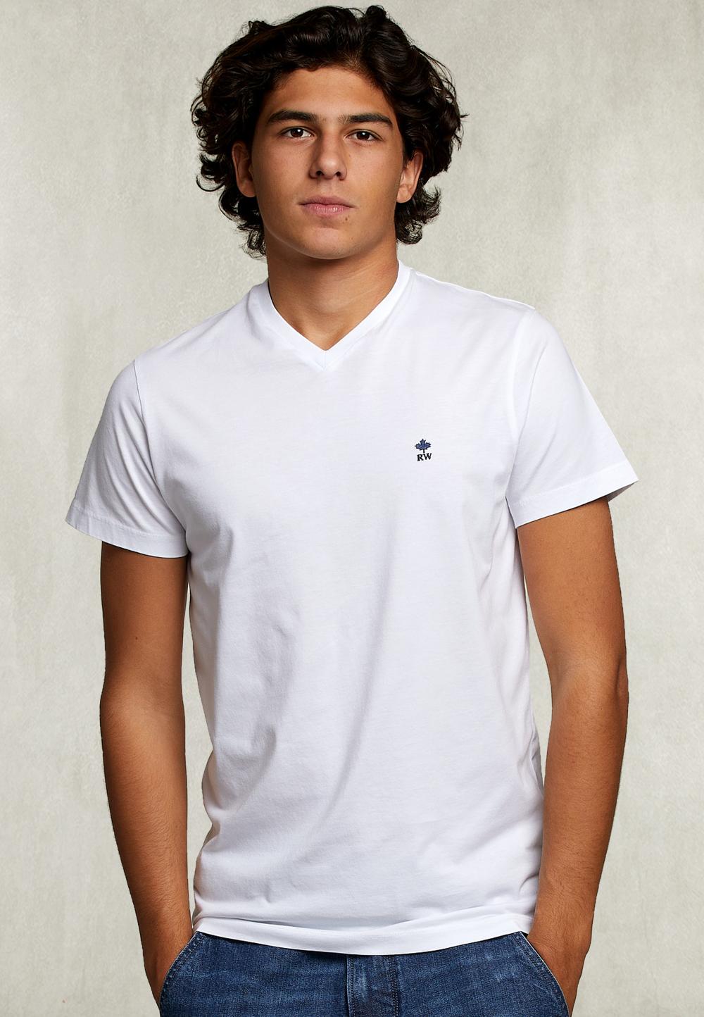 Slim Fit Pima Cotton T-Shirt White - Wit
