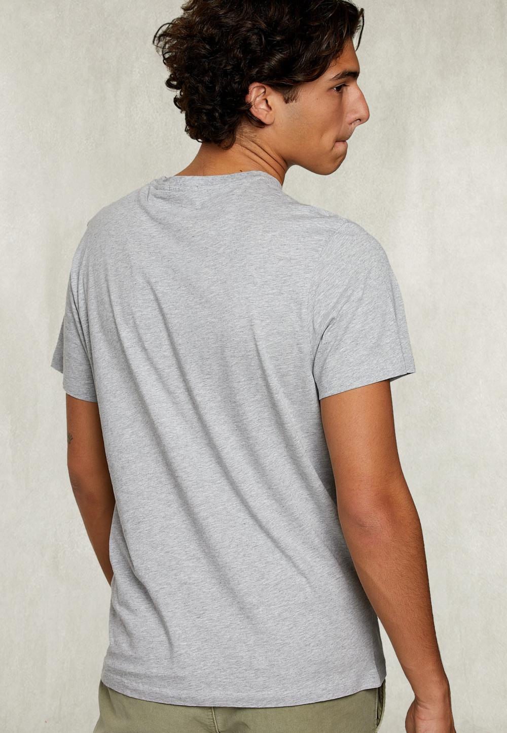 Custom Fit Pima Cotton Crew Neck T-Shirt Oyster Mix - Gris