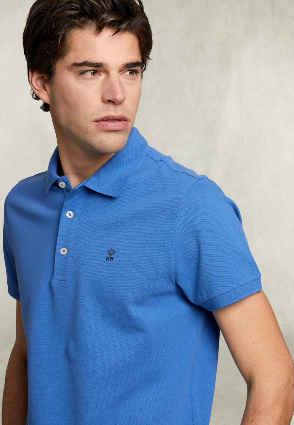 Custom Fit Pima Cotton Polo Blue Bird - Blauw