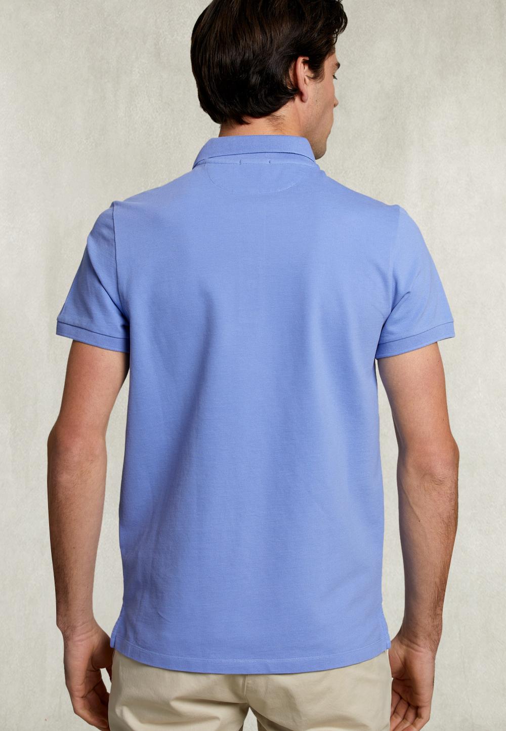 Custom Fit Pima Cotton Polo Mile - Bleu