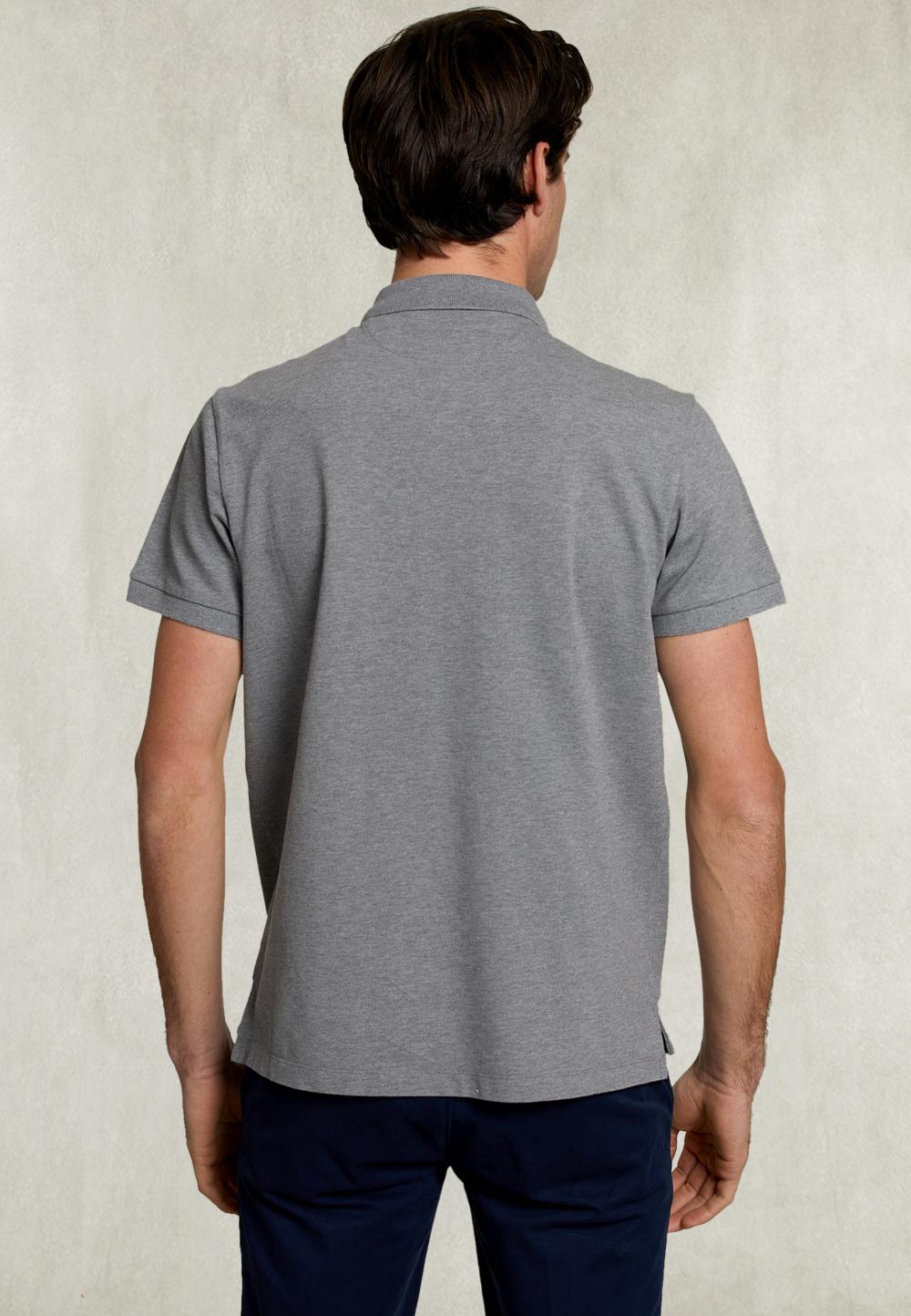 Custom Fit Pima Cotton Polo Oxford Mix - Gris