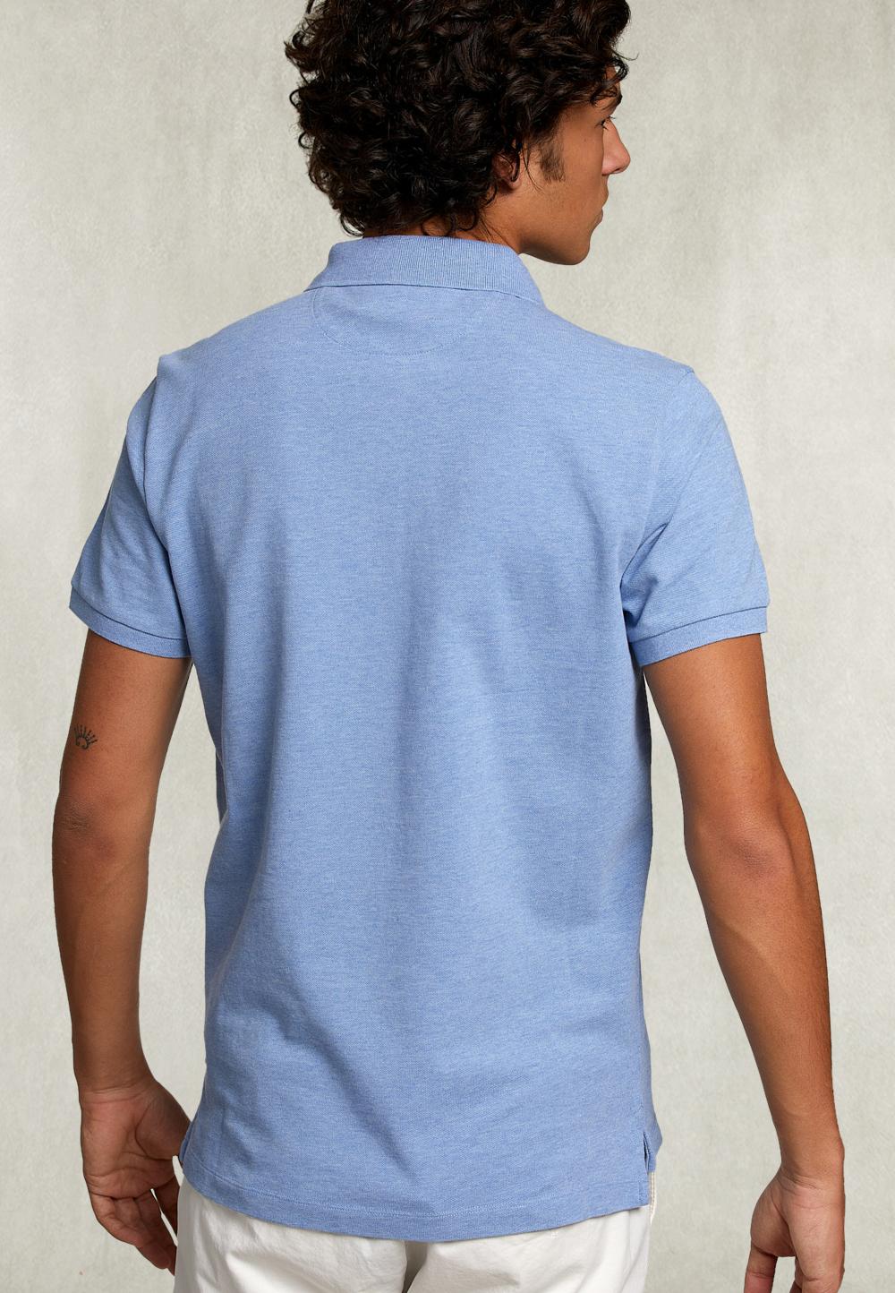Custom Fit Pima Cotton Polo Pool Mix - Bleu