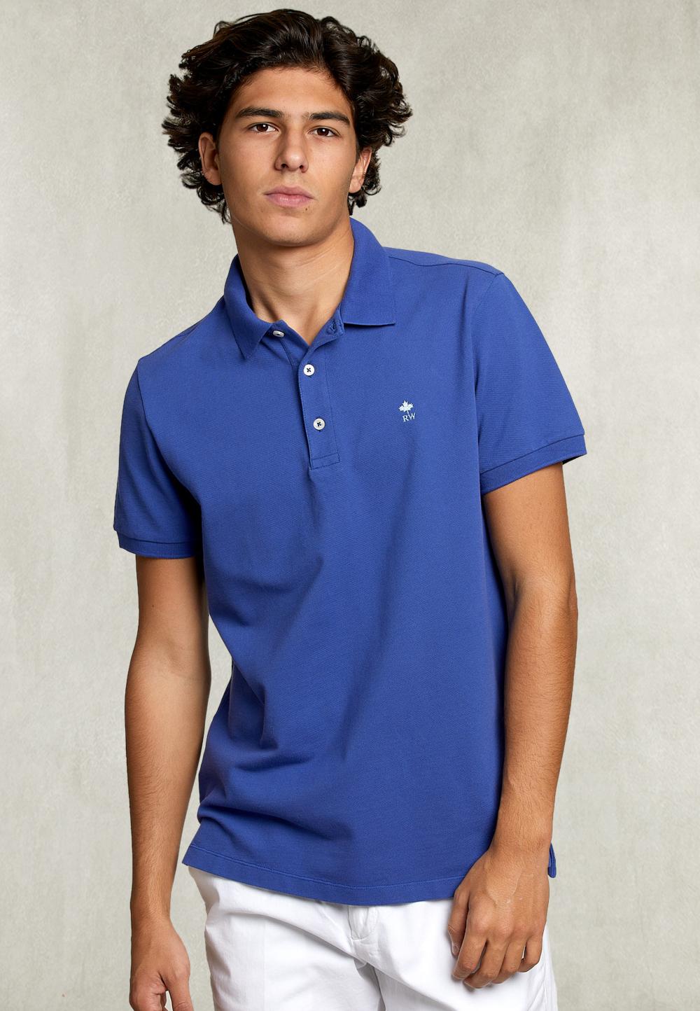 Custom Fit Pima Cotton Polo Toeareg - Bleu