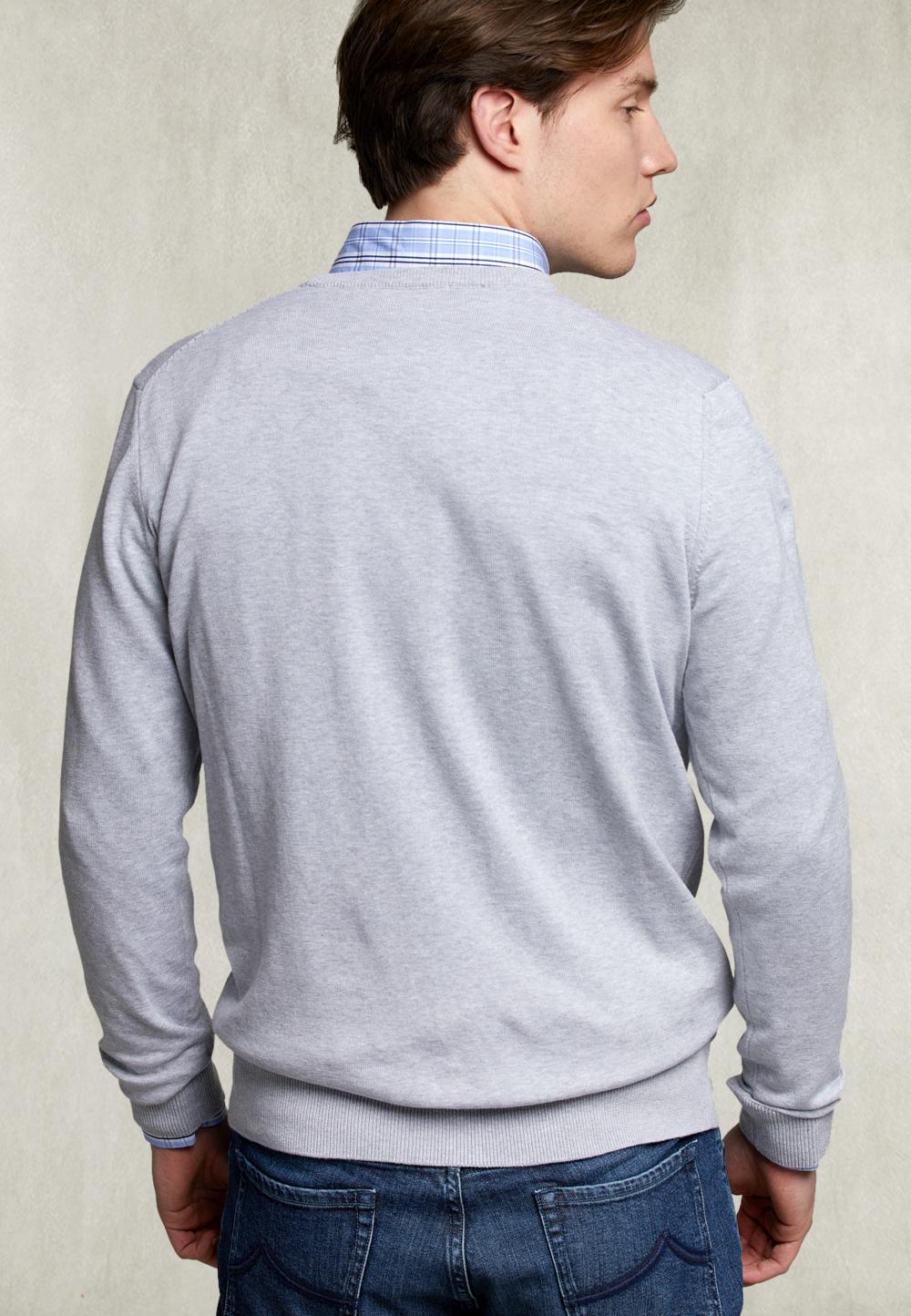 Basic Crew Neck Pullover Pearl Mix - Grijs
