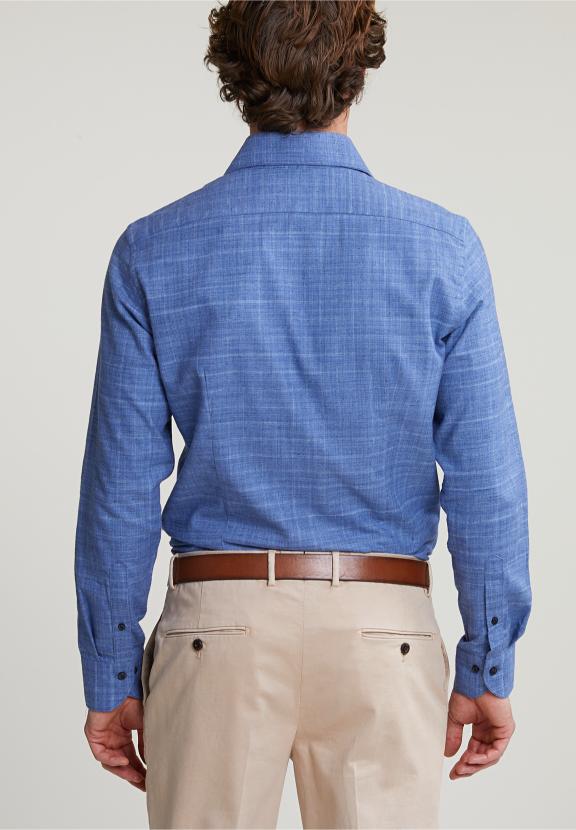Slim Fit Checked Shirt Blue - Multi
