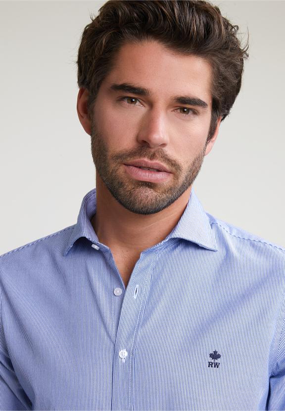 Slim Fit Striped Shirt Blue/White - Multi