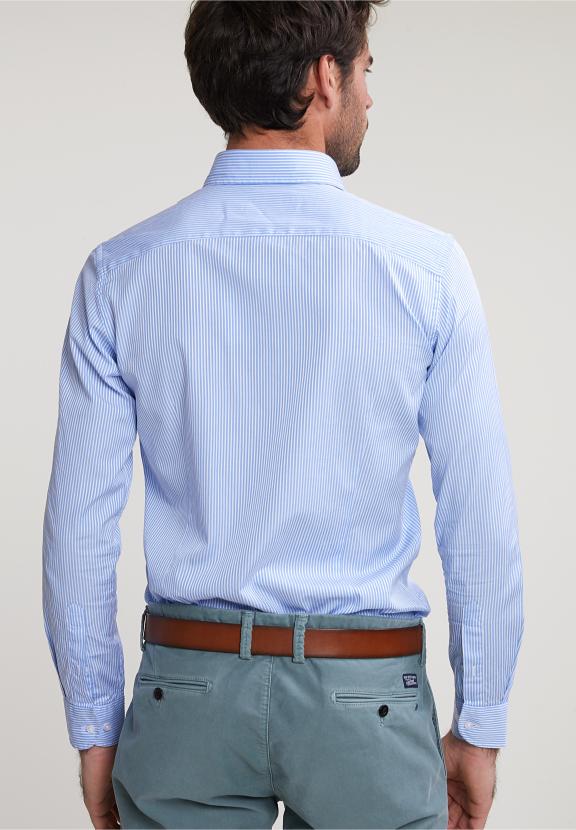 Slim Fit Striped Shirt Blue/White - Multi