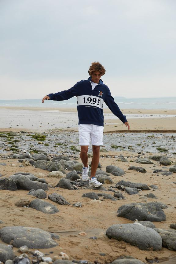 Fancy Rugby Sweater Navy - Blauw