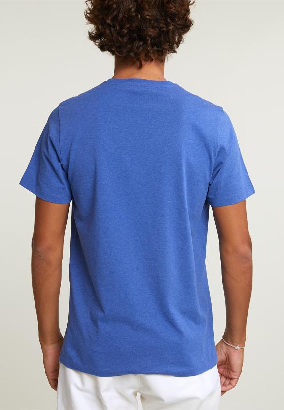 Normal Fit Basic T-Shirt Short Sleeves Hamptons Blue Mix - Blauw