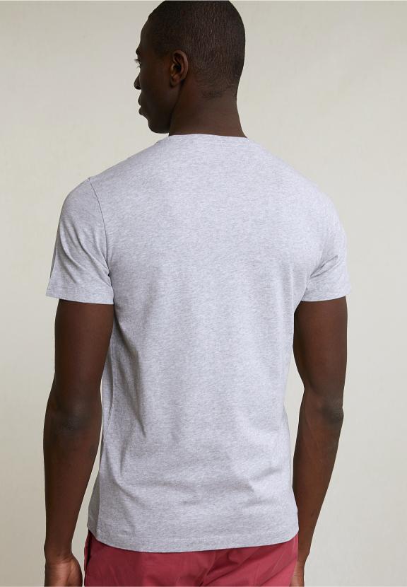 Normal Fit Basic T-Shirt Short Sleeves Oyster Mix - Grijs