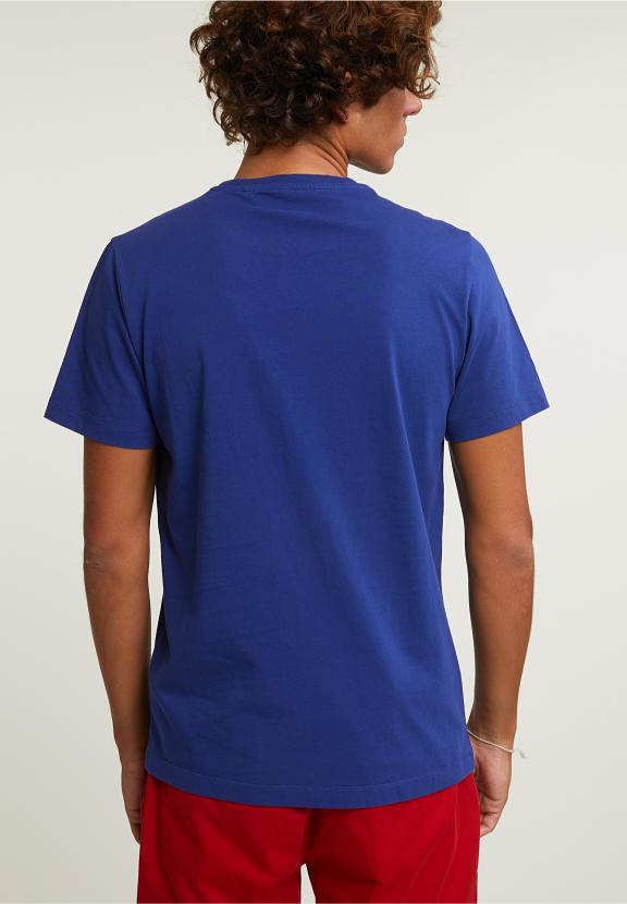 Normal Fit Basic T-Shirt Short Sleeves Royal Blue - Blauw