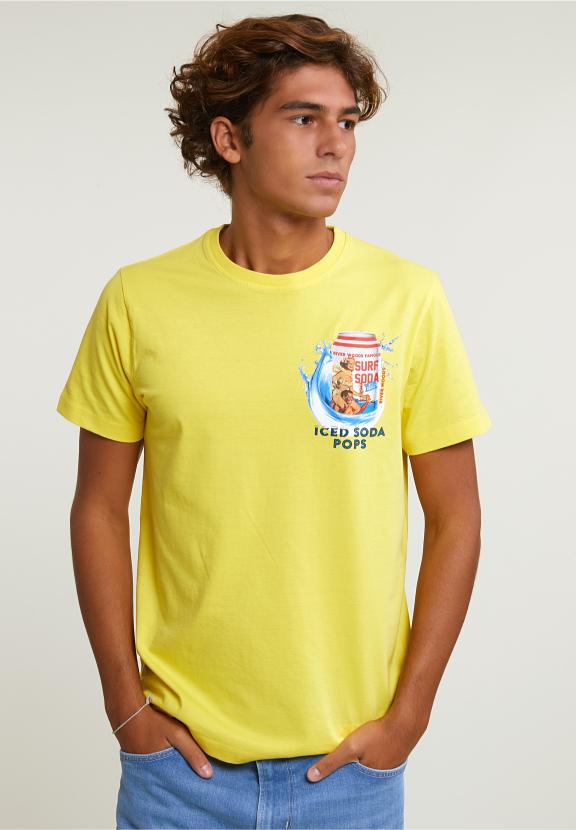 Normal Fit Basic T-Shirt Short Sleeves Lemonade - Geel