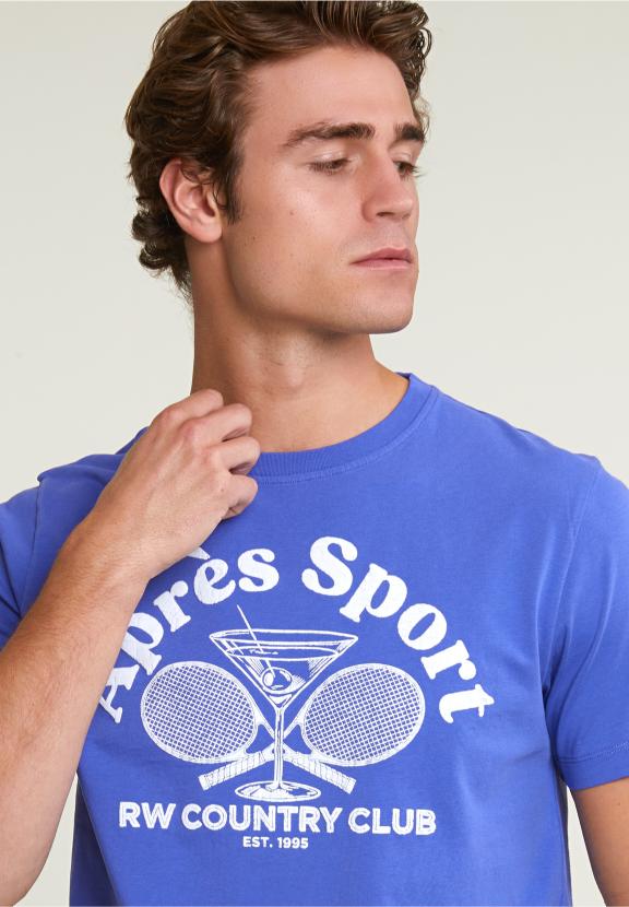 Normal Fit Basic T-Shirt Short Sleeves Reef Blue - Blauw