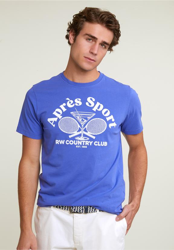 Normal Fit Basic T-Shirt Short Sleeves Reef Blue - Blauw