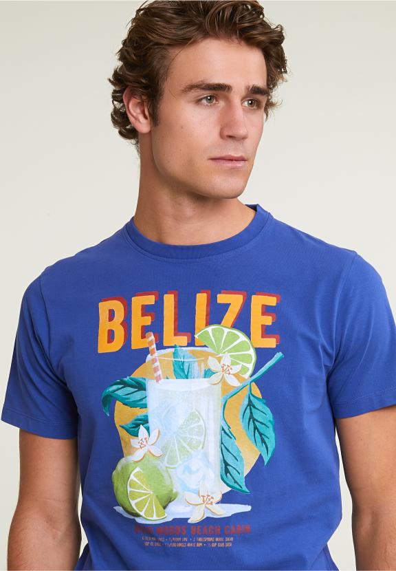 Normal Fit Basic T-Shirt Short Sleeves Yale Blue - Bleu