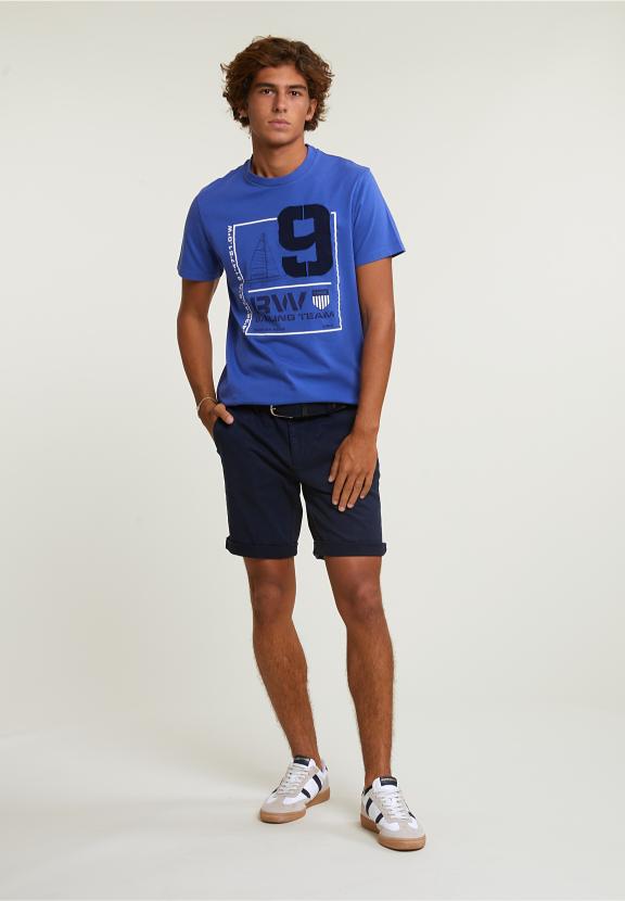 Custom Fit Fantasy T-Shirt Short Sleeves Caribbean Blue - Blauw