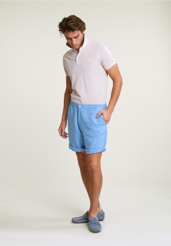 Fancy Linen Short Stone - Blauw