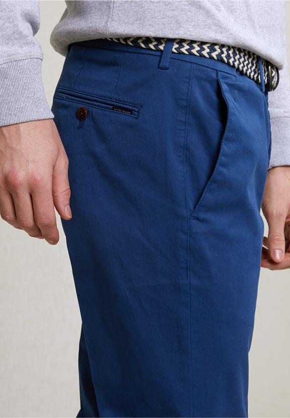 Basic Chino Stretch Space - Bleu