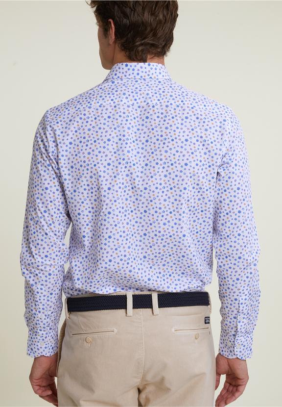 Custom Fit Floral Shirt Multi - Bleu